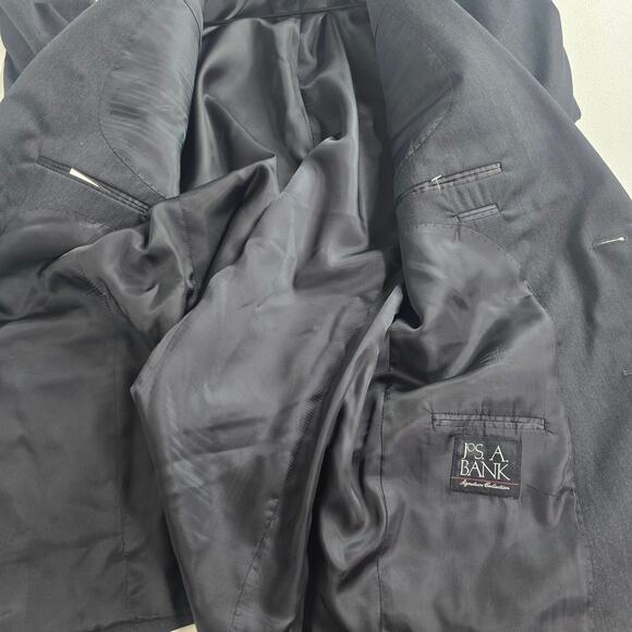 Jos A. Bank Mens Gray Two Button Blazer Jacket Sport Coat Business Casual 44R - Picture 6 of 8